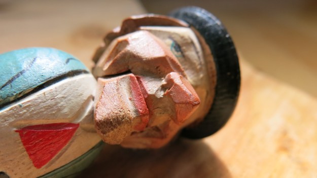 vintage carved wooden bottle stopper