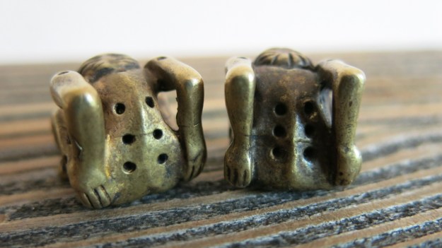ancient roman or viking bronze dices