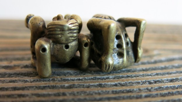 ancient roman or viking bronze dices