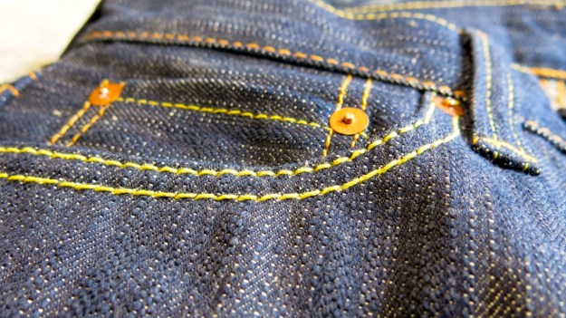 pure blue japan & syoaiya denim macro images worn