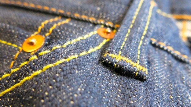 pure blue japan & syoaiya denim macro images worn