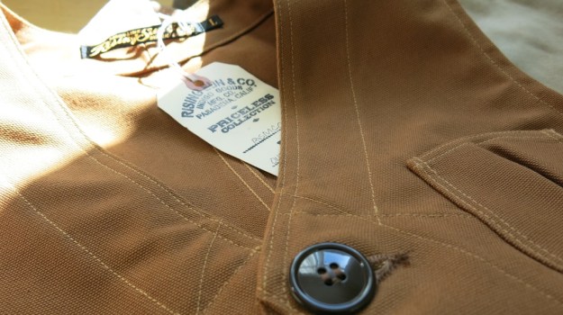 Rising Sung Outdoor Vest Brown Duck Canvas  465