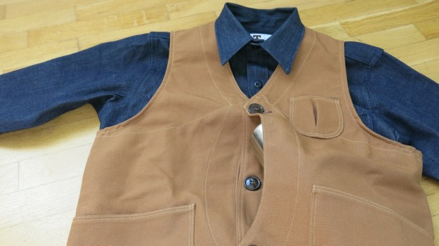 Rising Sung Outdoor Vest Brown Duck Canvas  467