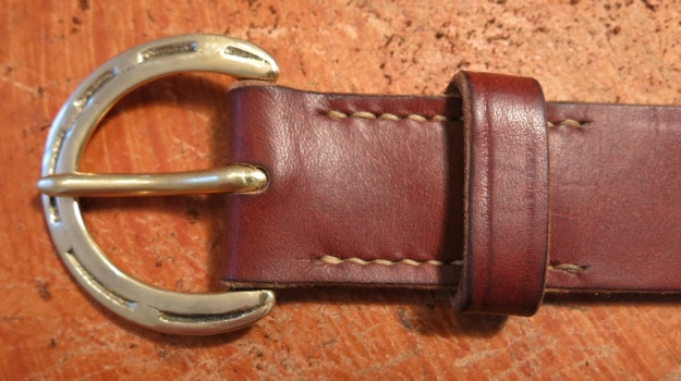 Brass Horseshoe Hufeisen Messing Belt hand sewn
