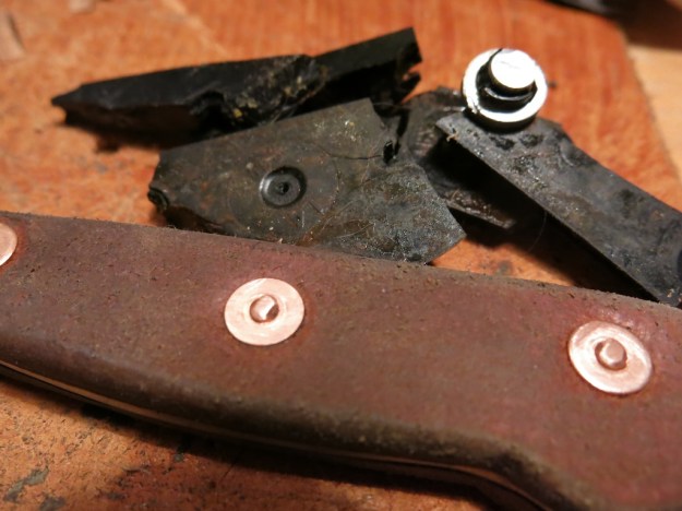 Fixed Kitchen Knife - Leather Knife Handle 297