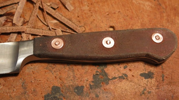 Fixed Kitchen Knife - Leather Knife Handle 297