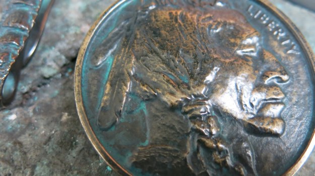 Indian Head Bronze Belt Buckle by Feinschmuck