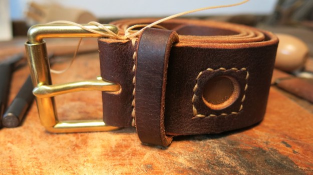 Glückspfennig Gürtel Handgenäht  Lucky Penny Belt