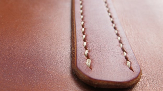 be-cause leather tote bag hand sewn  098