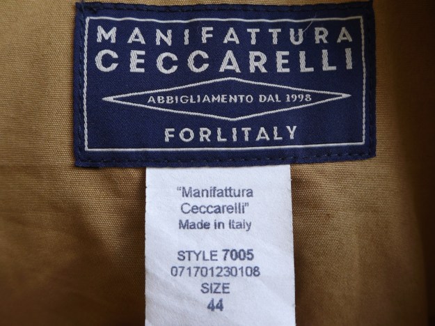 ceccarelli 7005 waxed cotton down coat with hood 1217