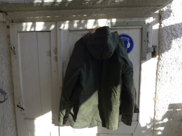 ceccarelli 7005 waxed cotton down coat with hood 1221